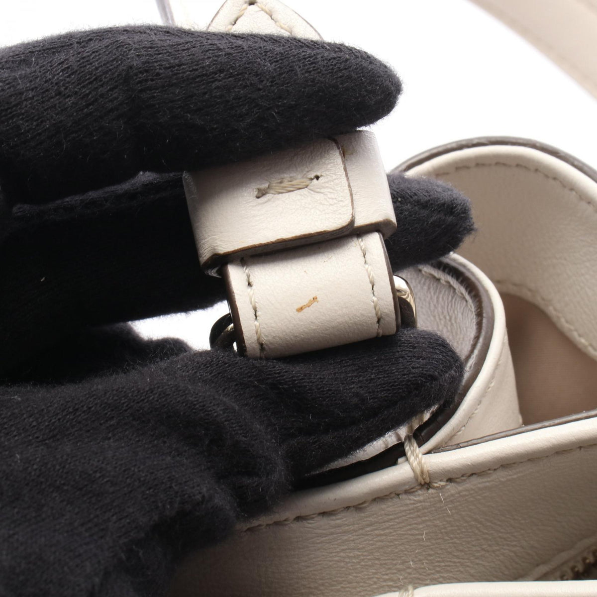 TOD'S Flower Leather Shoulder Bag White