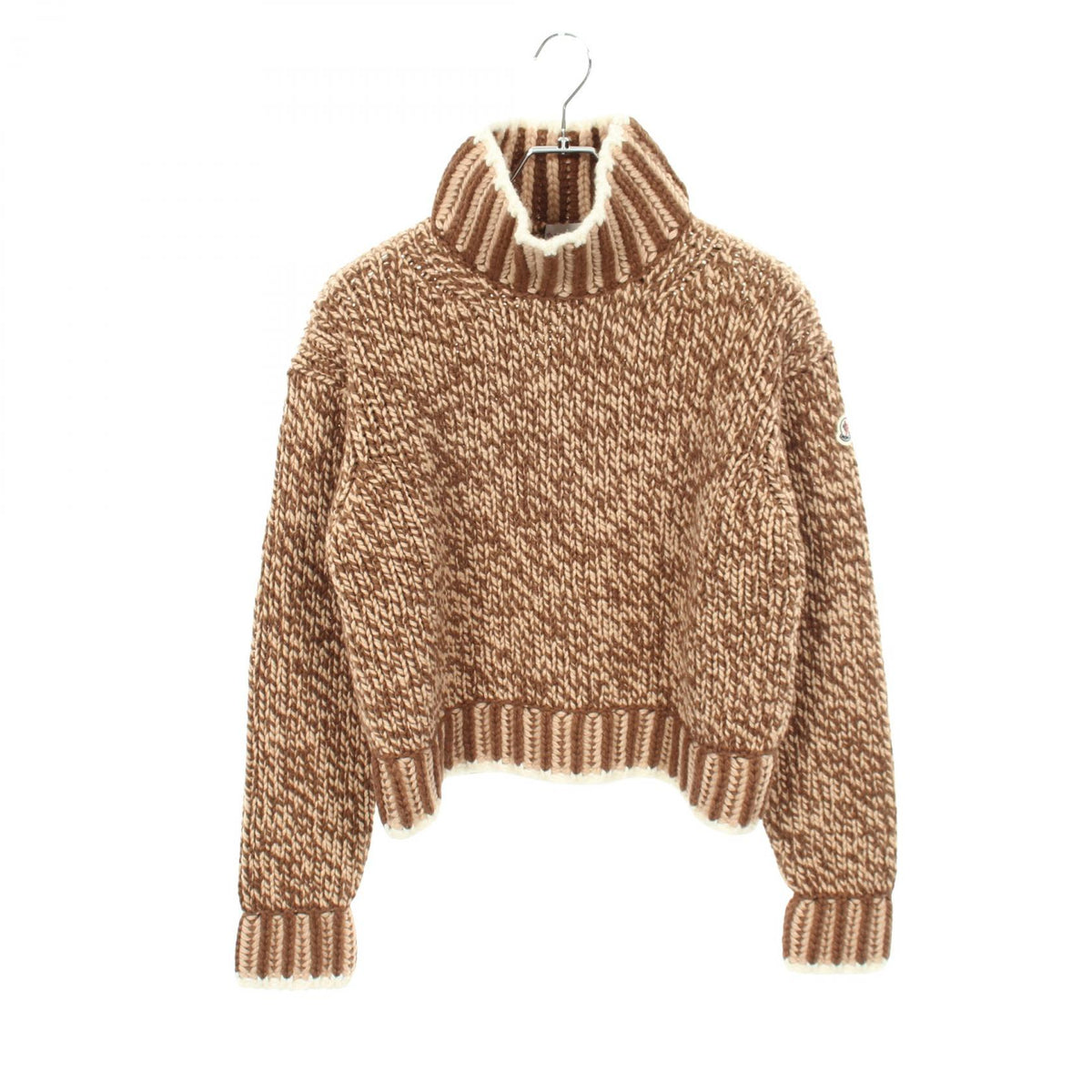 MONCLER Brown Wool Turtleneck Sweater Size S