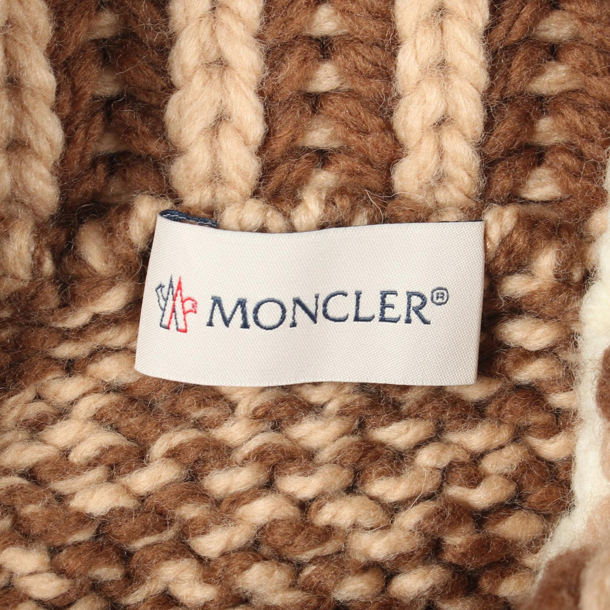 MONCLER Brown Wool Turtleneck Sweater Size S