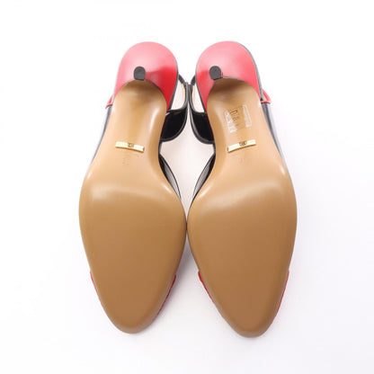 GUCCI Black Leather Slingback Pumps Size 37