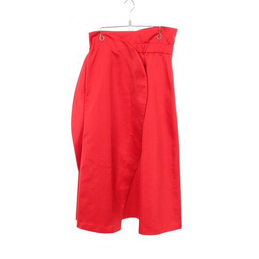 ADORE Bright Satin Polyester Skirt Red Size 38