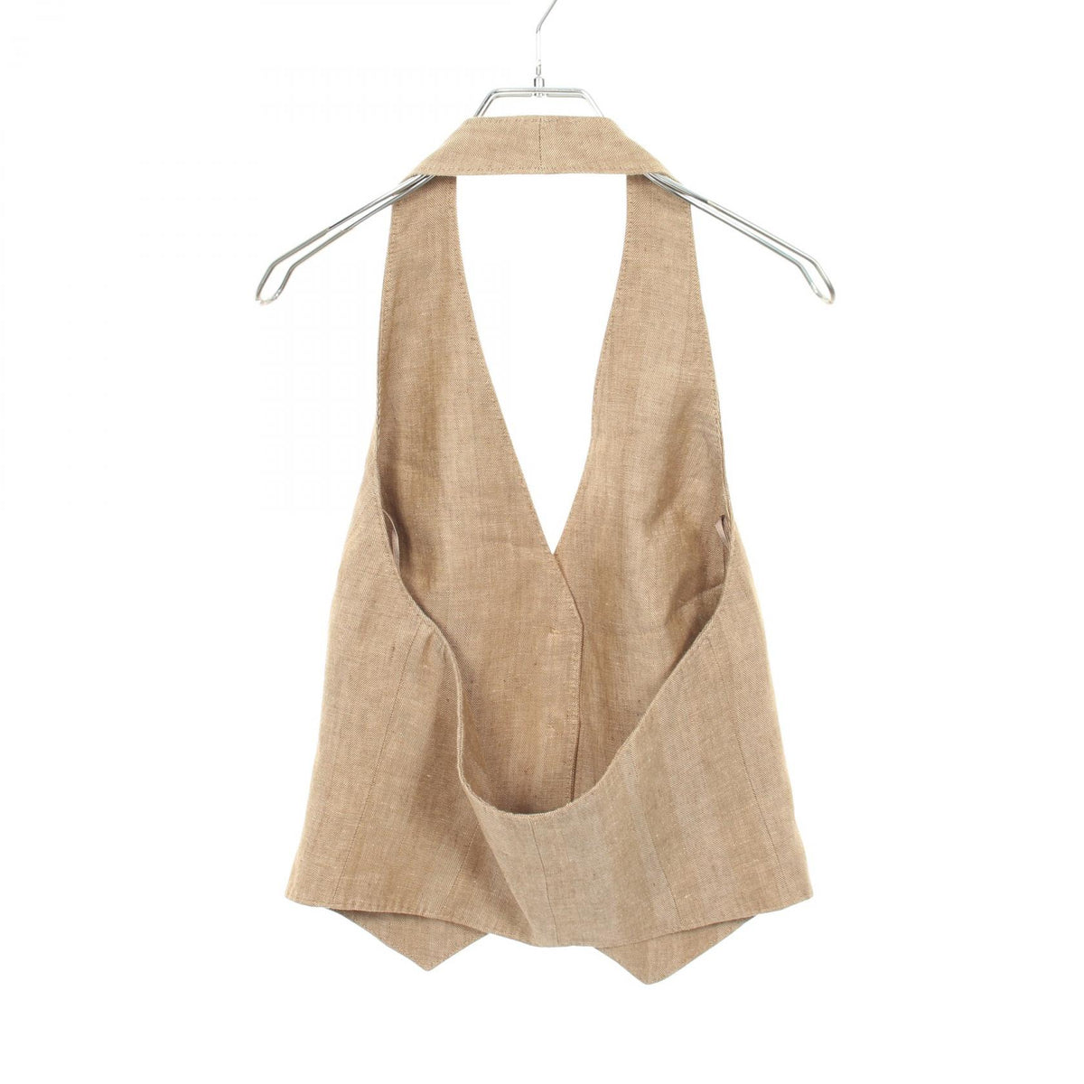 MAX MARA SAURO Pure Fabric Vest Beige Size 38