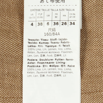 MAX MARA SAURO Pure Fabric Vest Beige Size 38