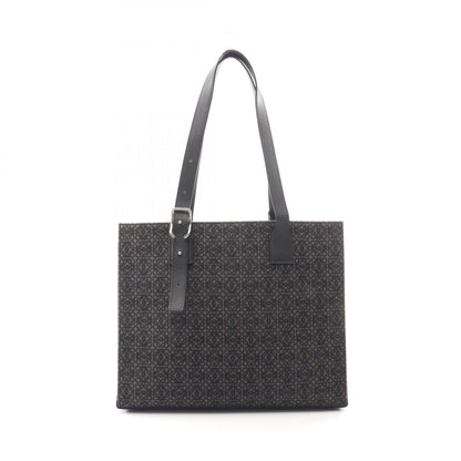 LOEWE Anagram Buckle Canvas Leather Tote Bag