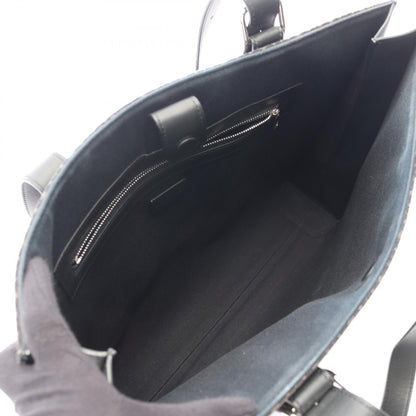 LOEWE Anagram Buckle Canvas Leather Tote Bag