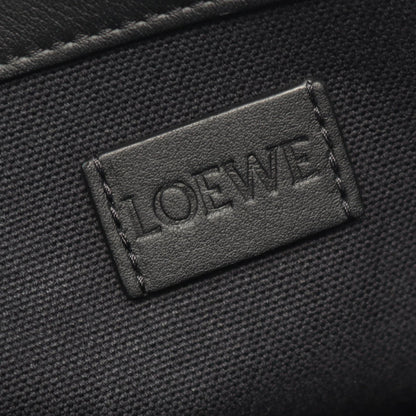 LOEWE Anagram Buckle Canvas Leather Tote Bag