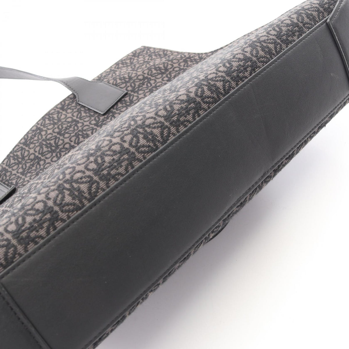 LOEWE Anagram Buckle Canvas Leather Tote Bag