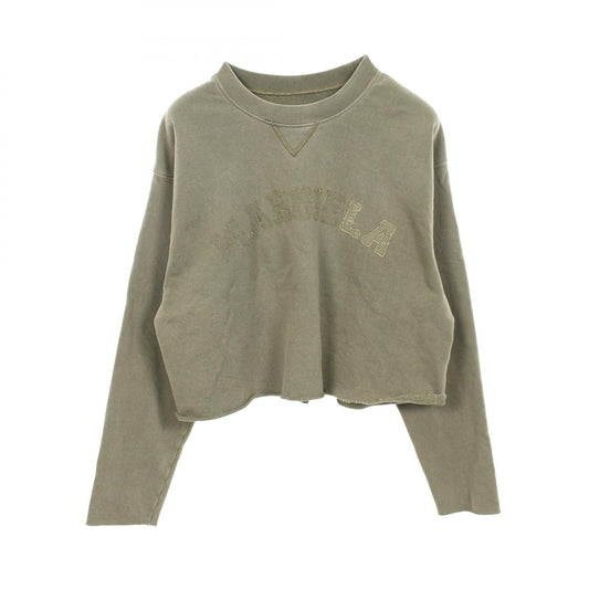 Maison Margiela Cropped Cut-Off Khaki Green Sweatshirt Size M