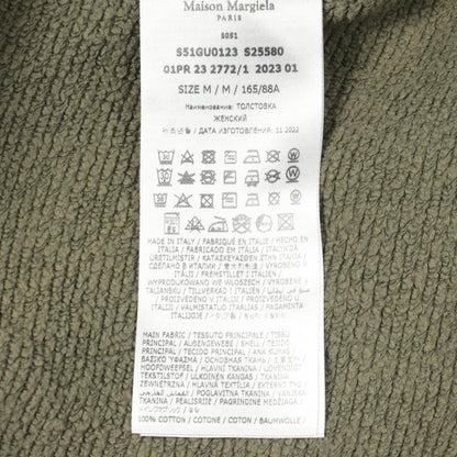 Maison Margiela Cropped Cut-Off Khaki Green Sweatshirt Size M