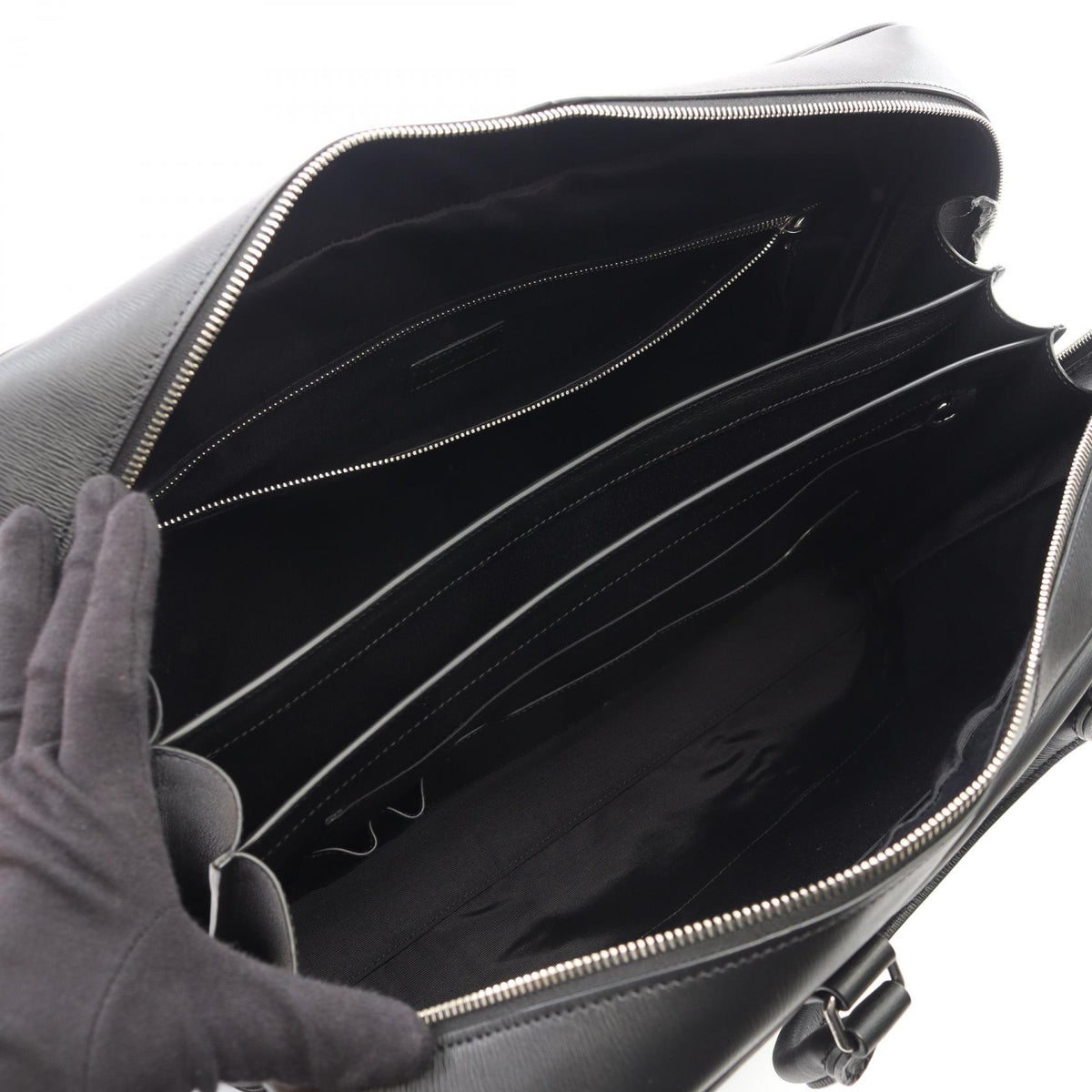 TOD'S Black Leather 2-Way Business Bag