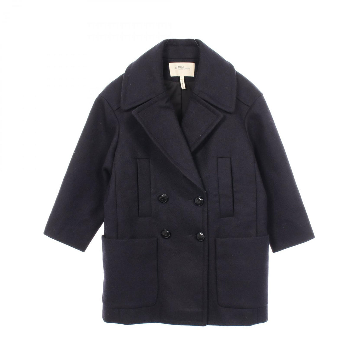ETOILE ISABEL MARANT Wool Pea Coat Navy Size 0