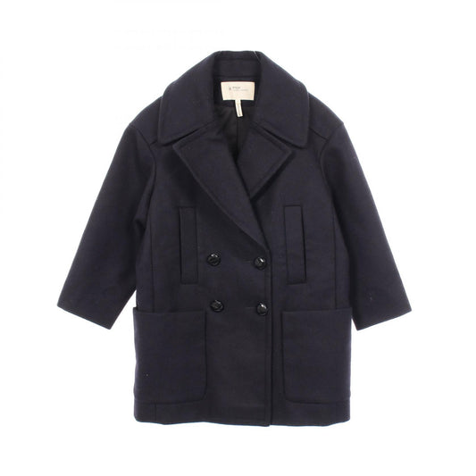 ETOILE ISABEL MARANT Wool Pea Coat Navy Size 0