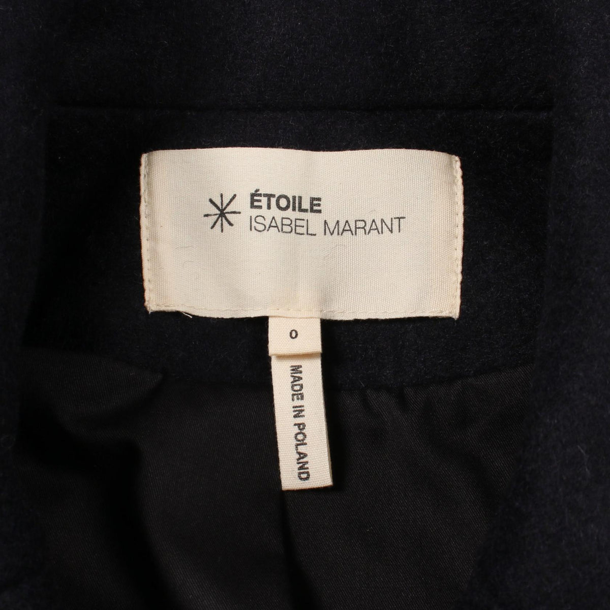 ETOILE ISABEL MARANT Wool Pea Coat Navy Size 0