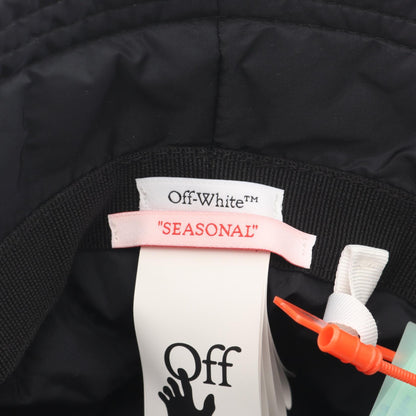 OFF-WHITE Off Script Logo Print Poly Black Hat Size ONE SIZE