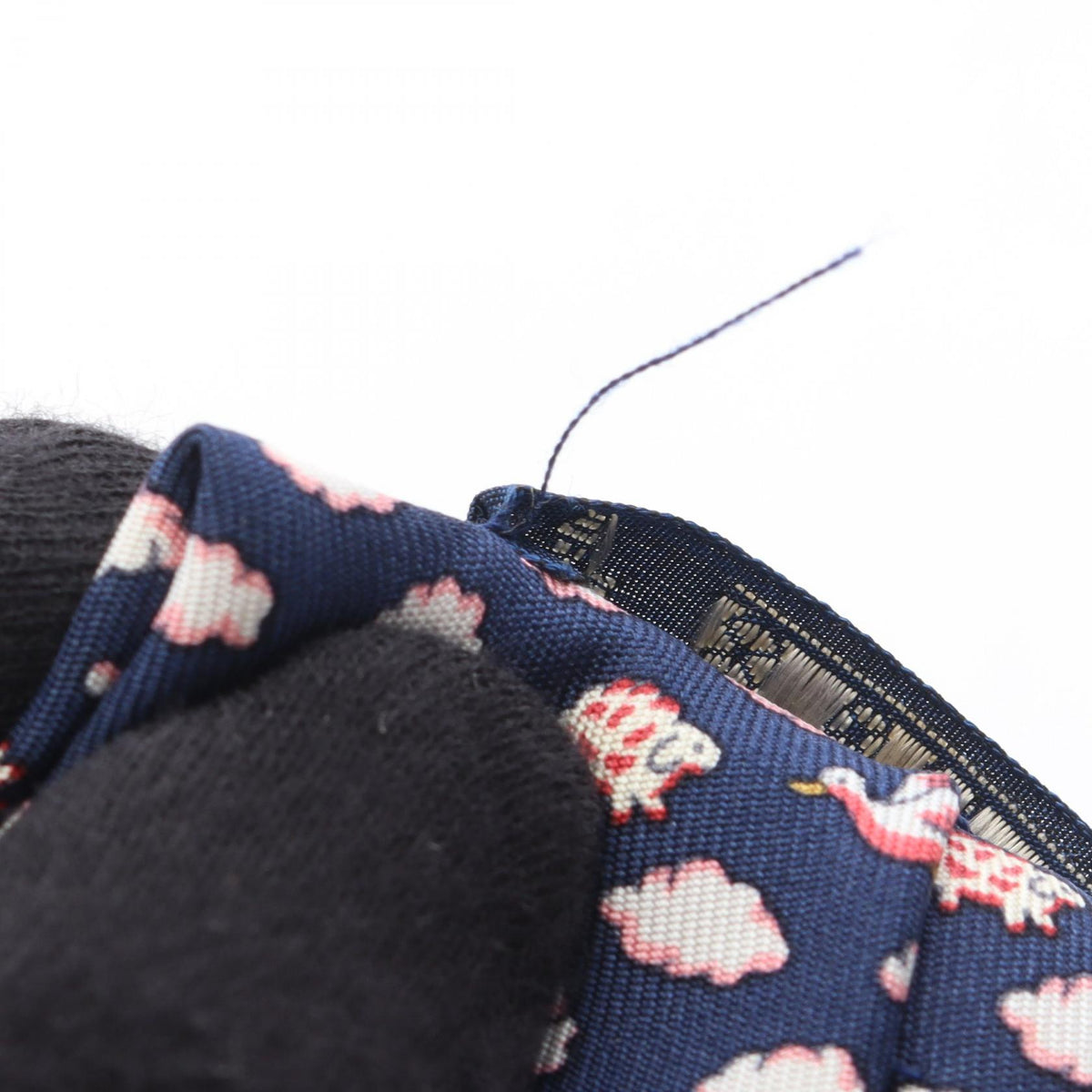 HERMES All-Over Clouds Birds Silk Tie