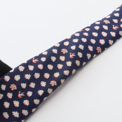 HERMES All-Over Clouds Birds Silk Tie