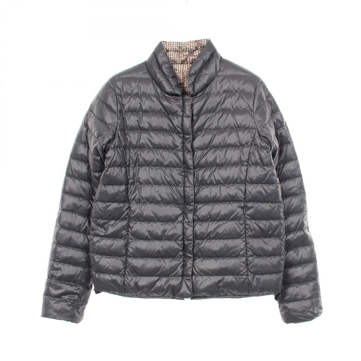 DUVETICA Reversible Python Print Nylon Jacket Grey Size 42