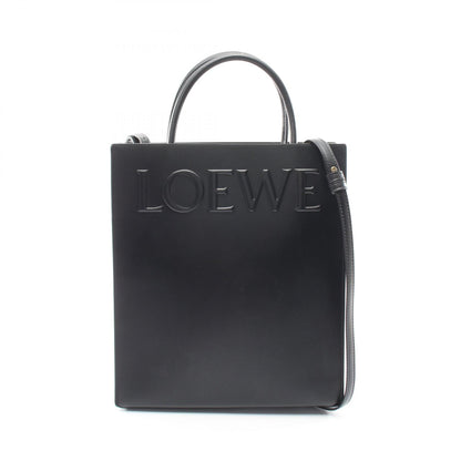 LOEWE Standard A4 2-Way Leather Bag Black