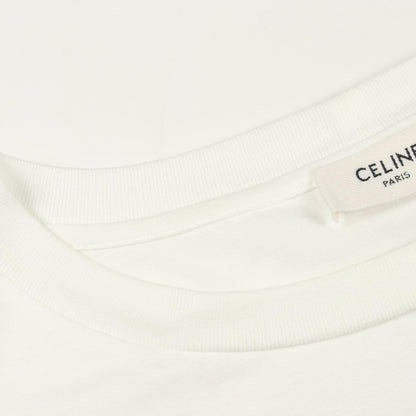 CELINE Logo Print Leopard Oversized T-Shirt Size S