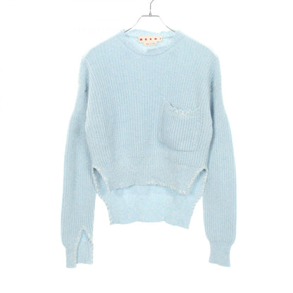 MARNI Crew Neck Wool Sweater Blue Size 36