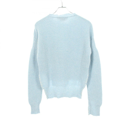 MARNI Crew Neck Wool Sweater Blue Size 36