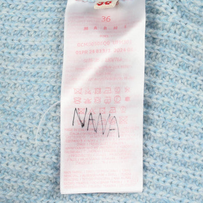 MARNI Crew Neck Wool Sweater Blue Size 36