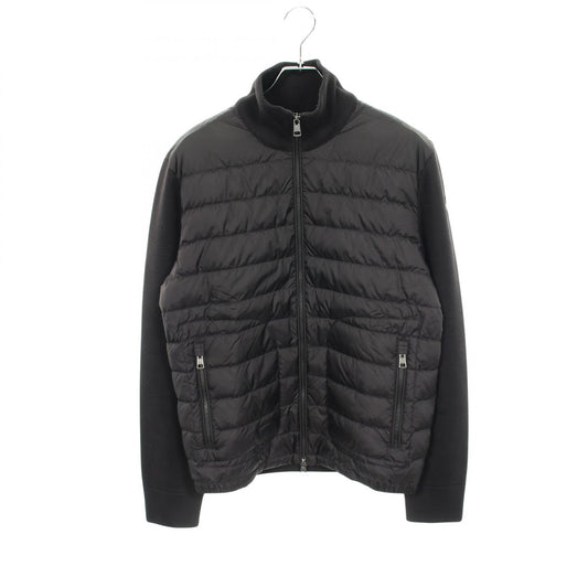MONCLER Knit Trim Down Jacket Black Size M