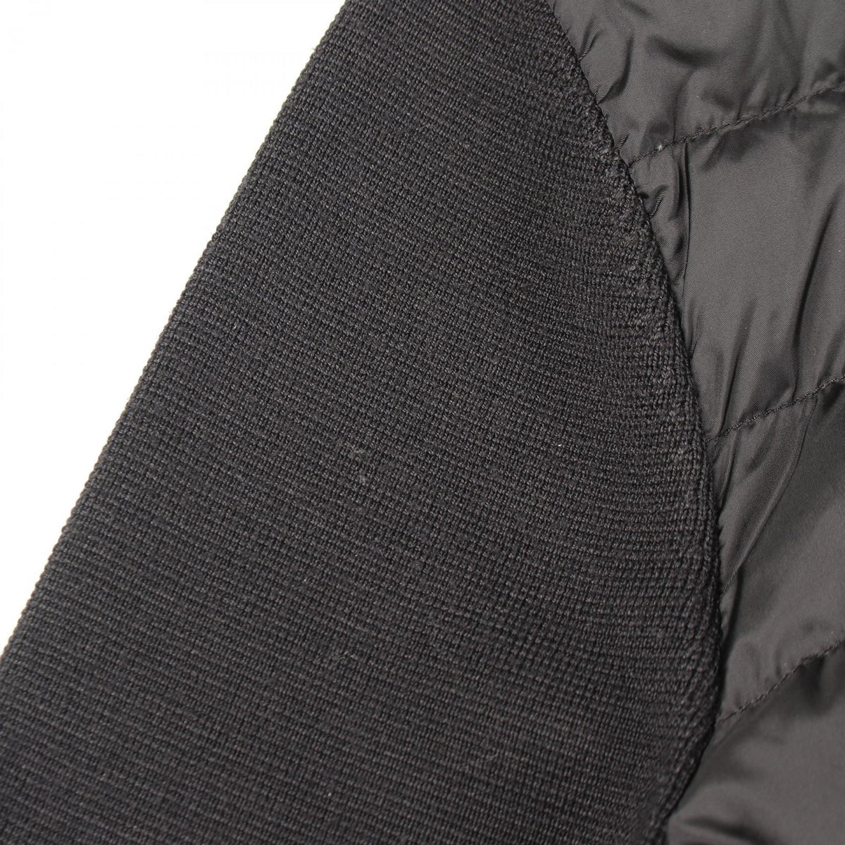 MONCLER Knit Trim Down Jacket Black Size M