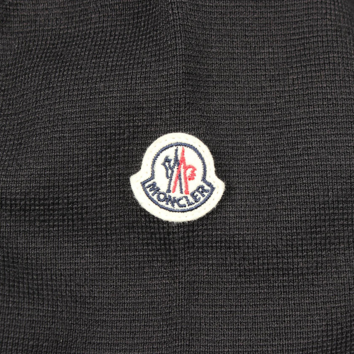 MONCLER Knit Trim Down Jacket Black Size M