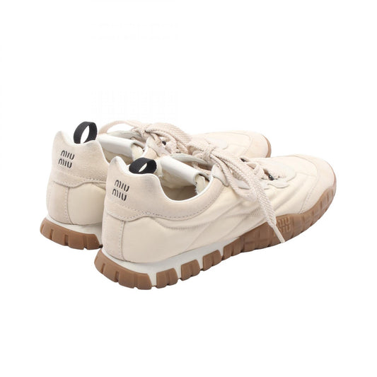 Miu Miu Beige Tyre Suede Sneakers Size 36.5