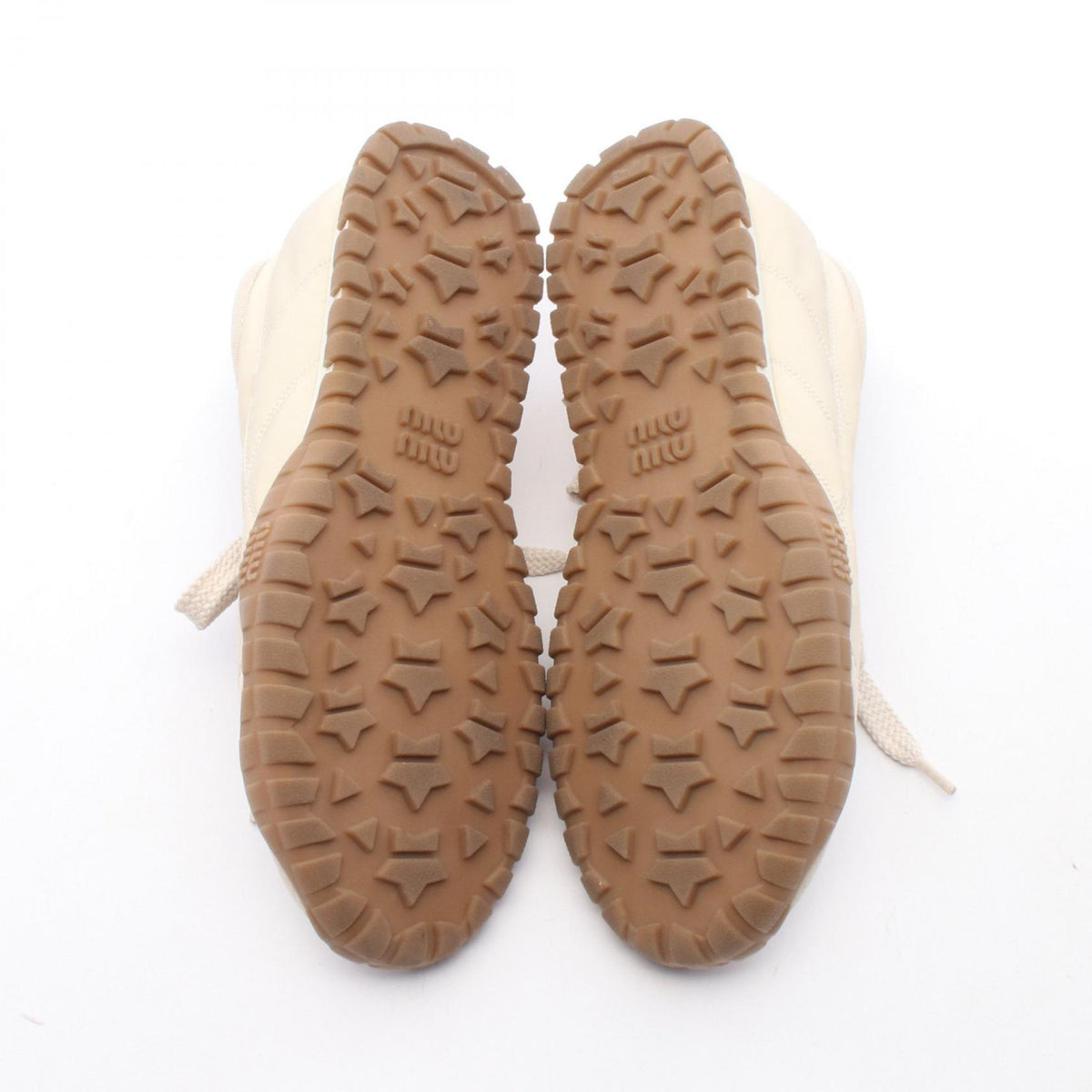 Miu Miu Beige Tyre Suede Sneakers Size 36.5