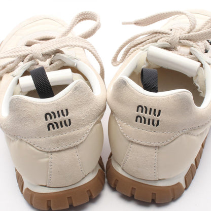 Miu Miu Beige Tyre Suede Sneakers Size 36.5