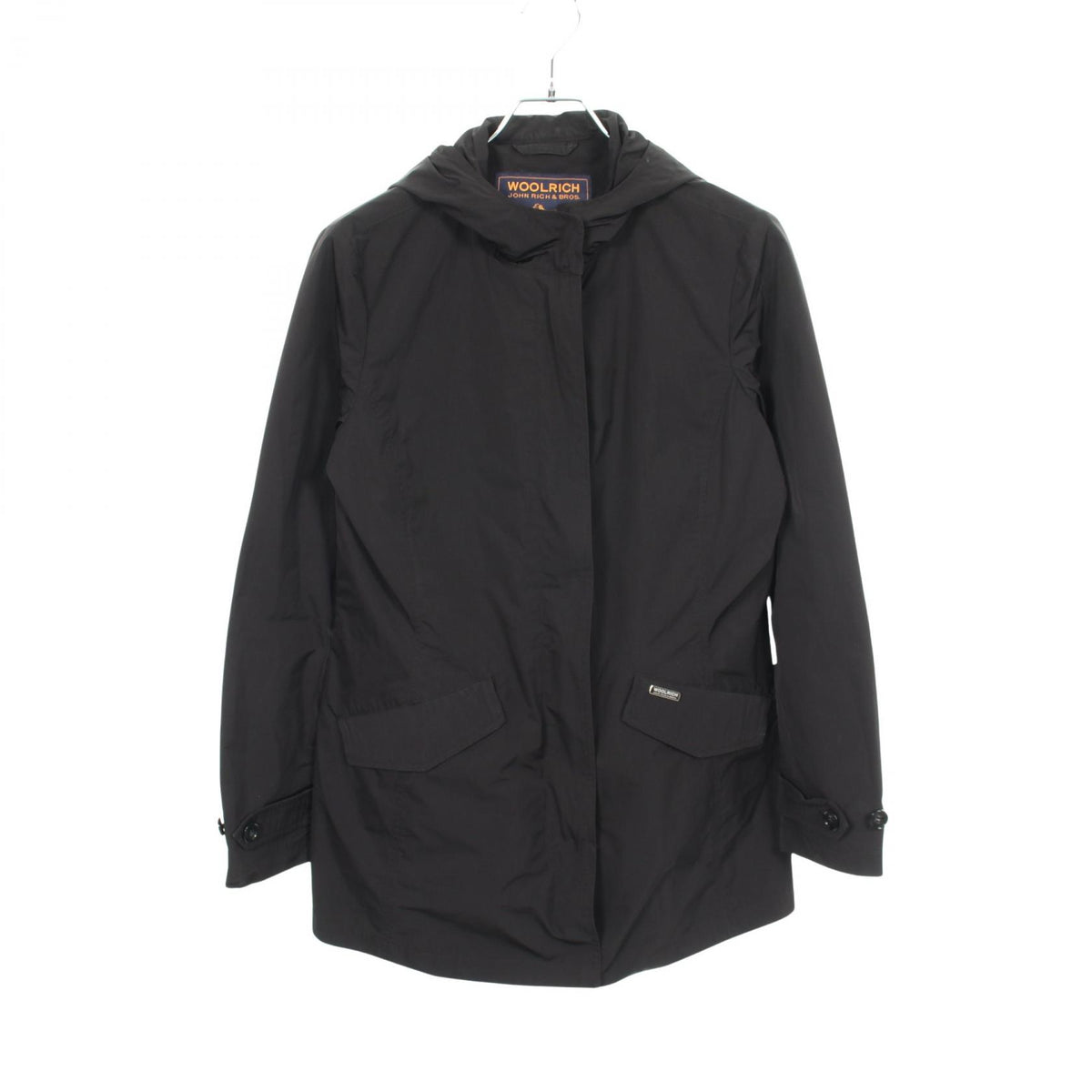 WOOLRICH Hooded Nylon Coat Black Size M