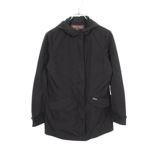 WOOLRICH Hooded Nylon Coat Black Size M