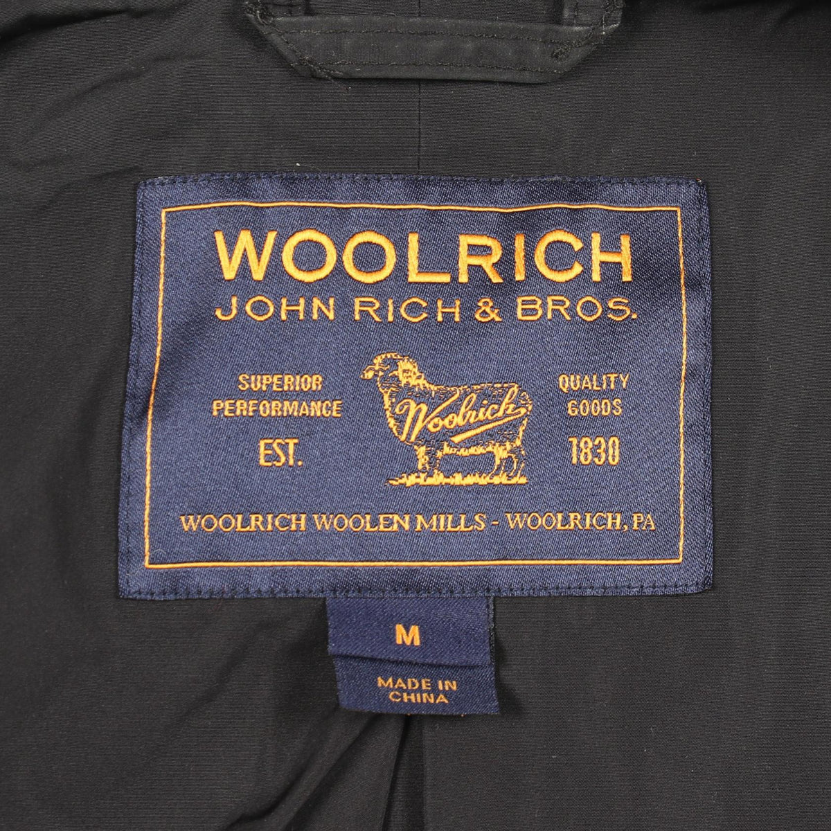 WOOLRICH Hooded Nylon Coat Black Size M