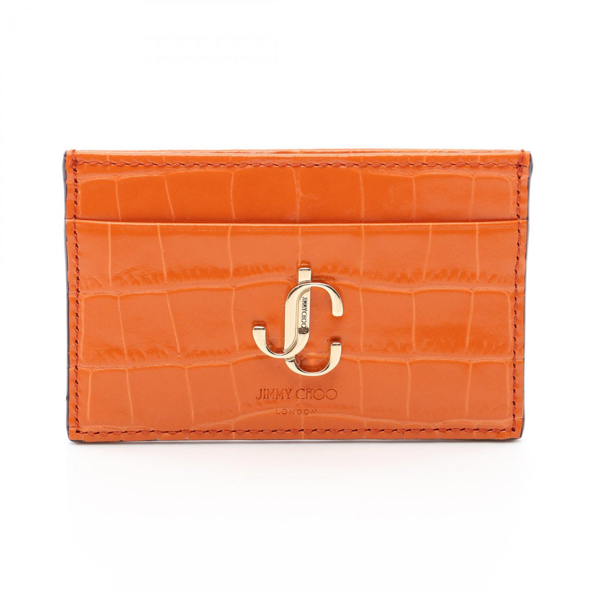 JIMMY CHOO Croc Embossed Case Orange