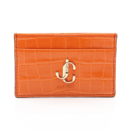 JIMMY CHOO Croc Embossed Case Orange