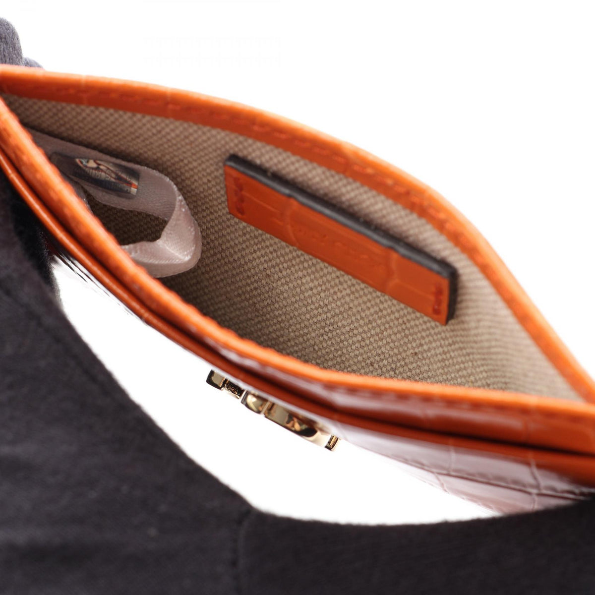 JIMMY CHOO Croc Embossed Case Orange