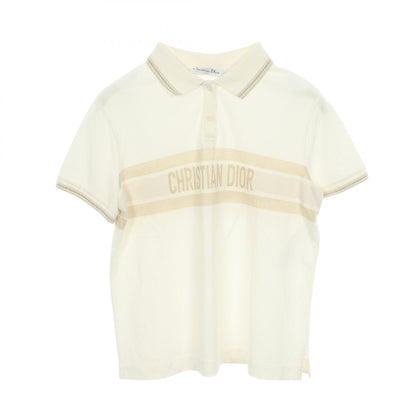 Dior Logo Cotton Polo Shirt White Size S