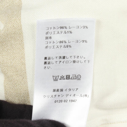 Dior Logo Cotton Polo Shirt White Size S