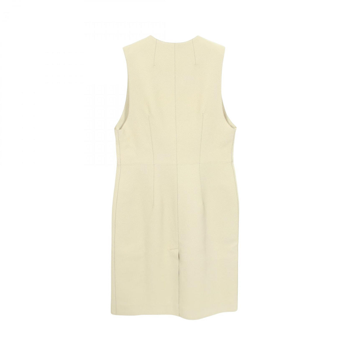 HERMES Clou de Selle Sellier Button Vest Beige Size 38