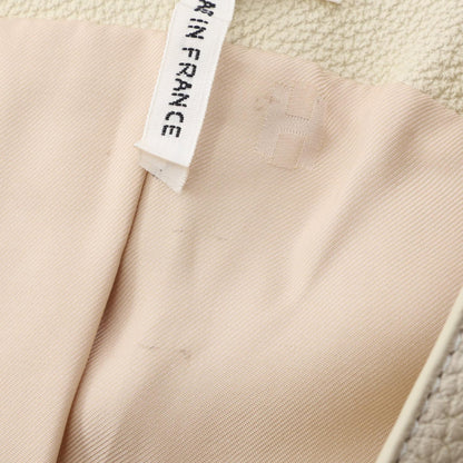 HERMES Clou de Selle Sellier Button Vest Beige Size 38