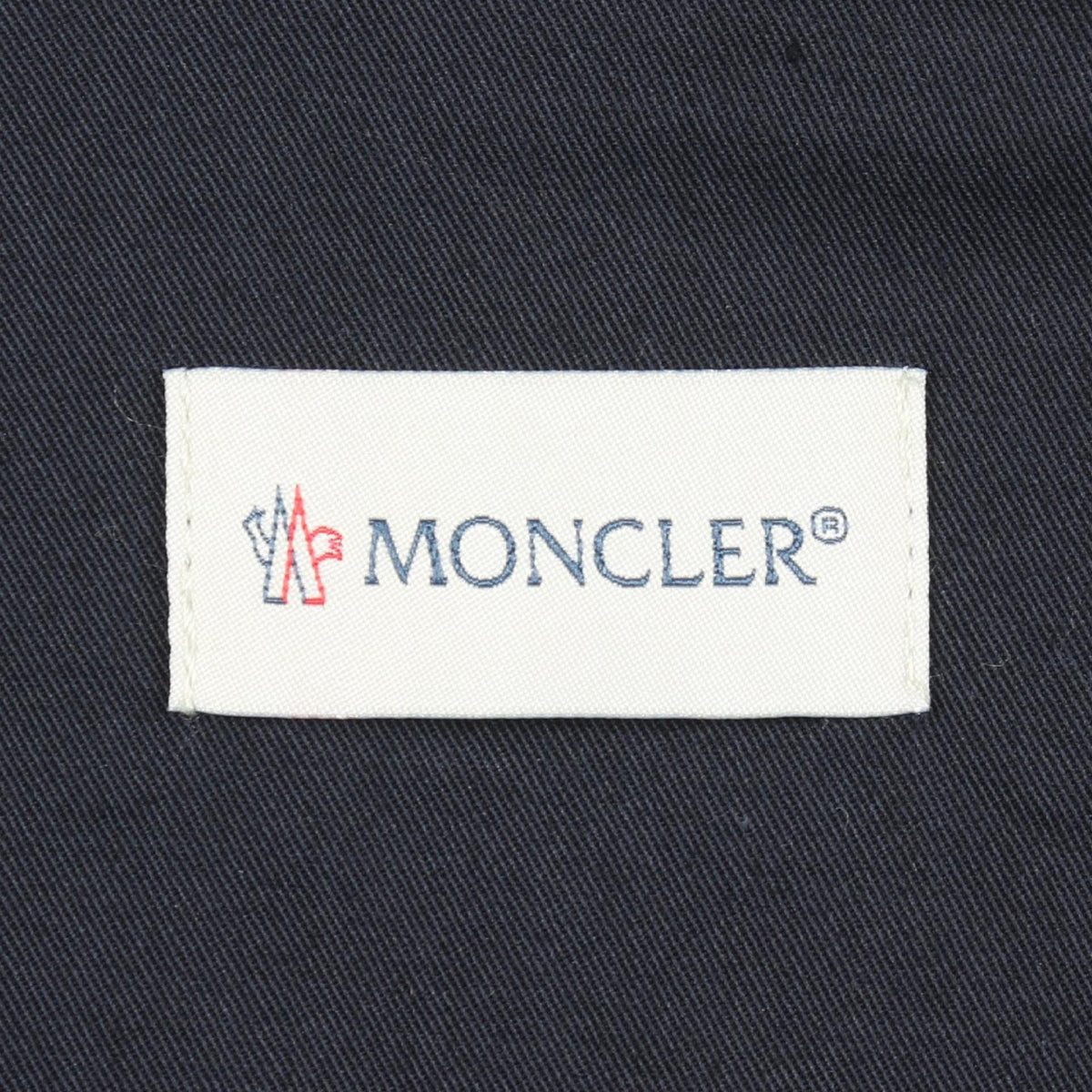 MONCLER Logo Embroidery Zip-Up Cotton Button Up Blue Shirt Size XS