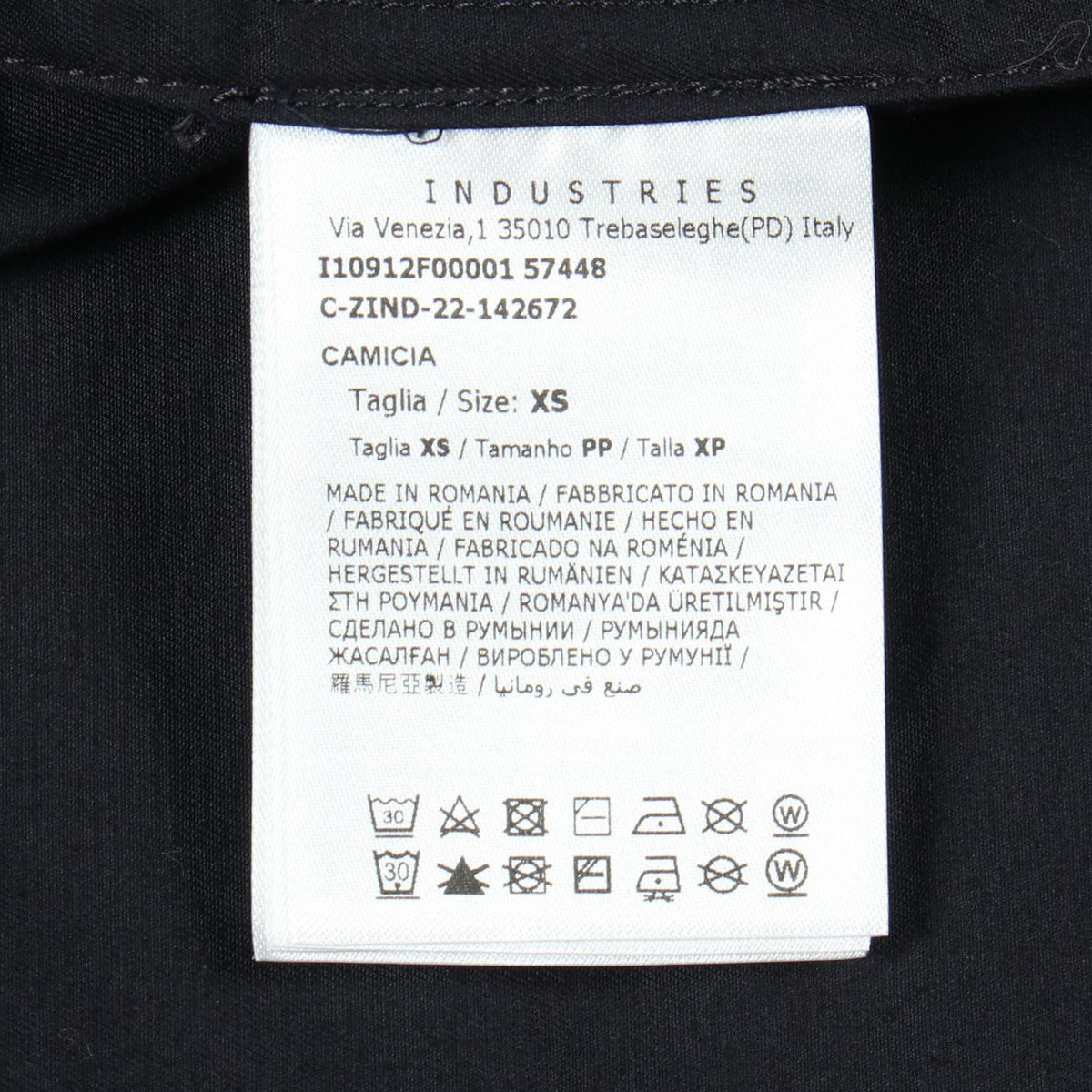 MONCLER Logo Embroidery Zip-Up Cotton Button Up Blue Shirt Size XS