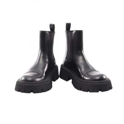 BALENCIAGA Black TRACTOR Leather Boots Size 36