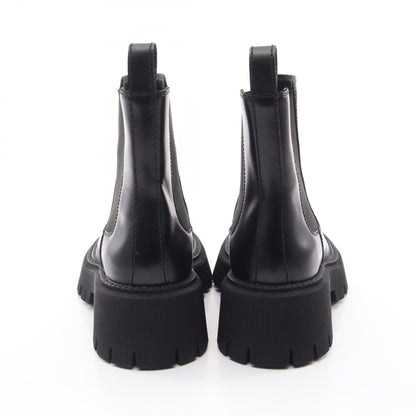 BALENCIAGA Black TRACTOR Leather Boots Size 36