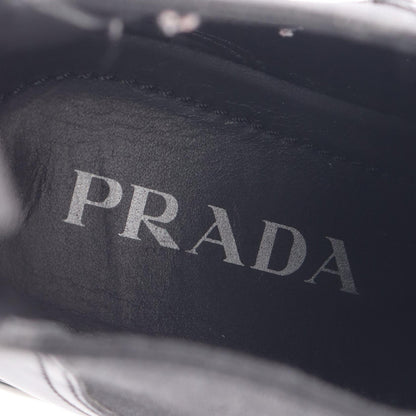 PRADA Black Monolith Brushed Leather Boots Size 38
