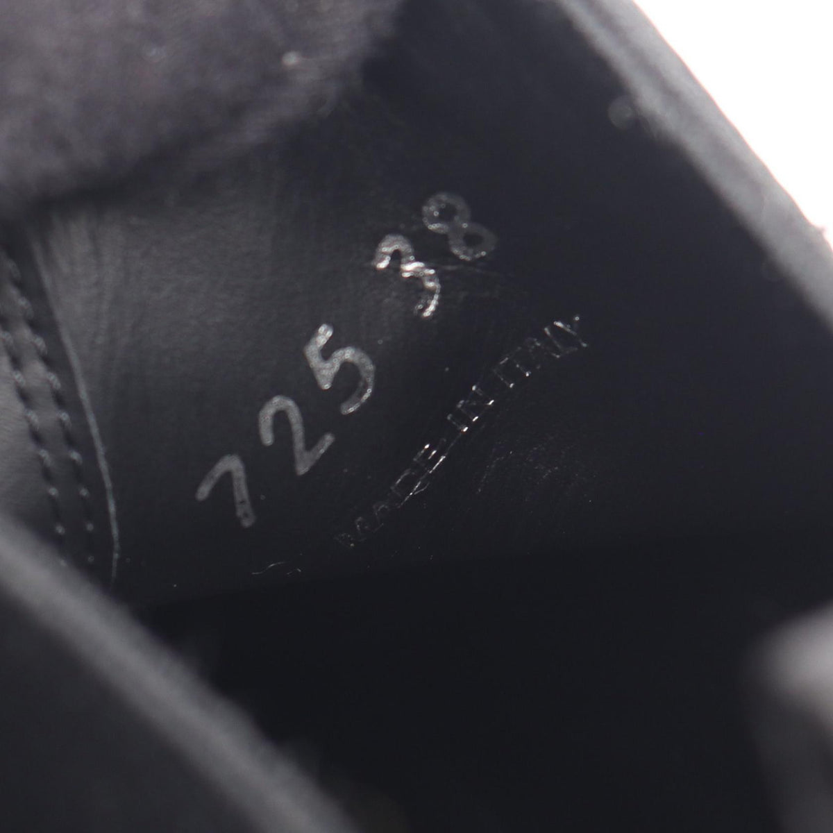 PRADA Black Monolith Brushed Leather Boots Size 38