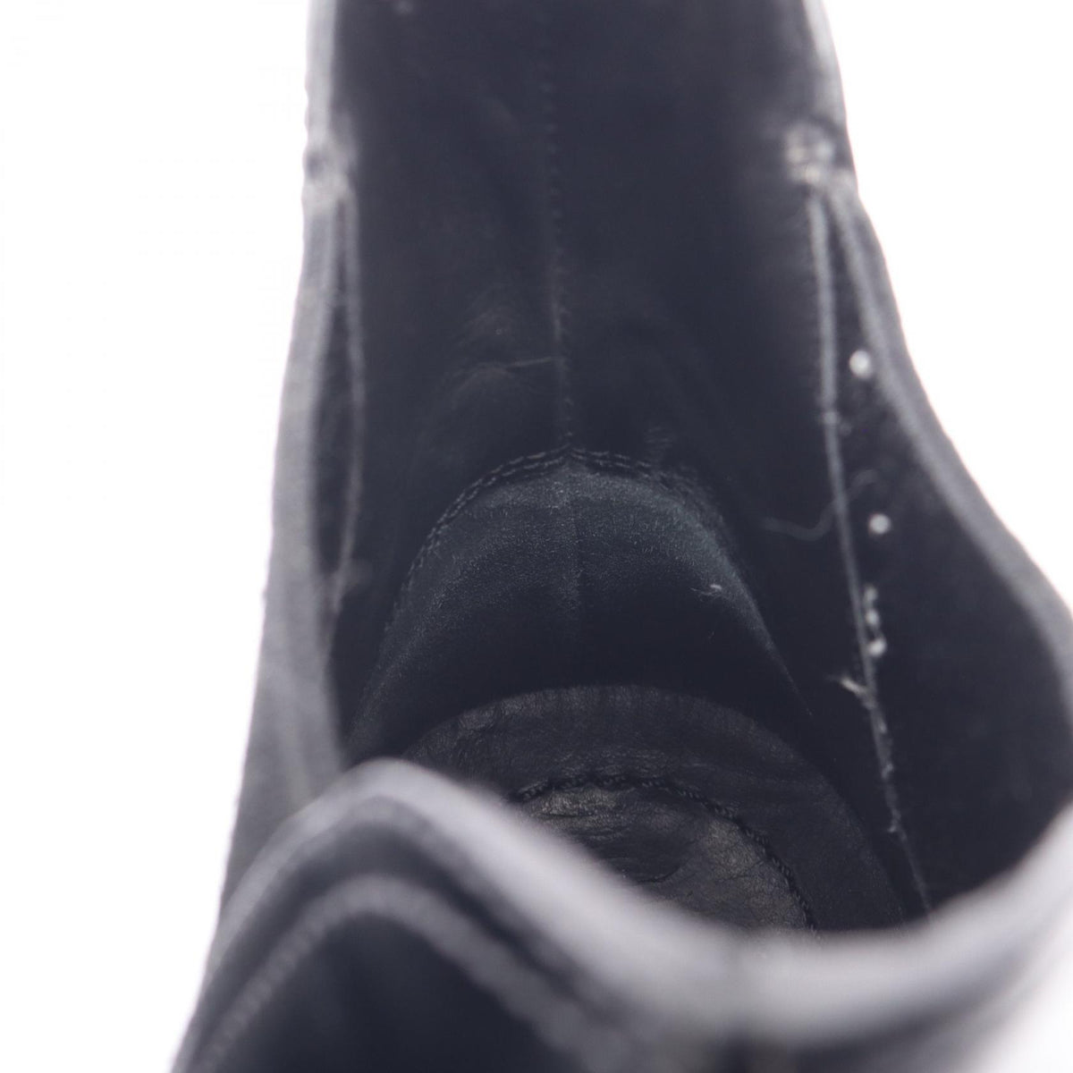 PRADA Black Monolith Brushed Leather Boots Size 38