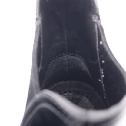 PRADA Black Monolith Brushed Leather Boots Size 38